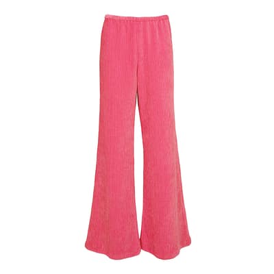 Forte_Forte • ribfluwelen pantalon in pamplemousse