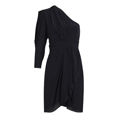 IRO • zwarte one shoulder jurk Giullia