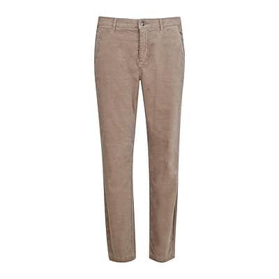 MAC • bruine ribfluwelen Chino