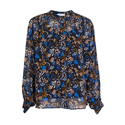 Louis and Mia • blouse bruin blauw motief