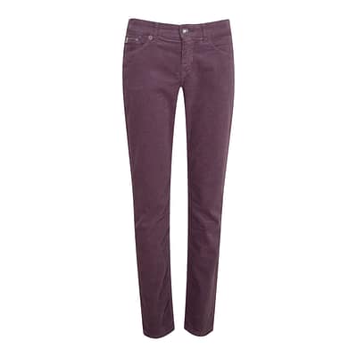 MAC • paarse velvet broek Slim