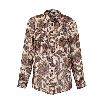 Marc Aurel • paisley blouse bruin