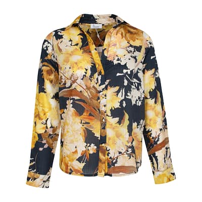 Princess goes Hollywood • blouse zwart gele bloem