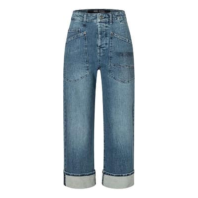 MAC • blauwe Baggy glitter jeans