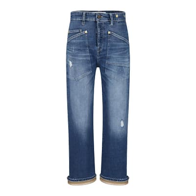 MAC • blauwe Baggy straight tape jeans
