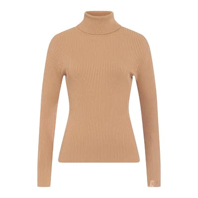 Marc Aurel • bruin geribbeld shirt