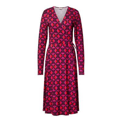 Milano Italy • midi jurk in berry print