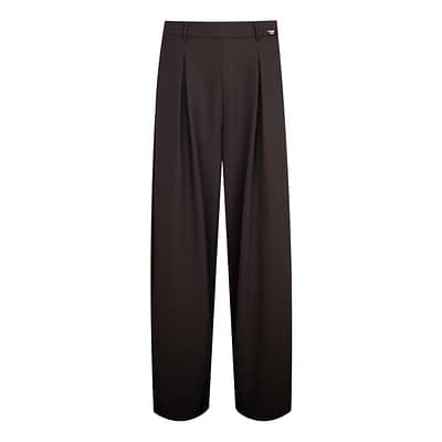 Cambio • donkerbruine wijde pantalon