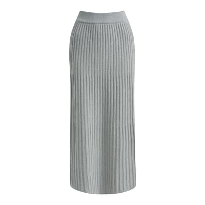 Milano Italy • grijze wollen midi rok