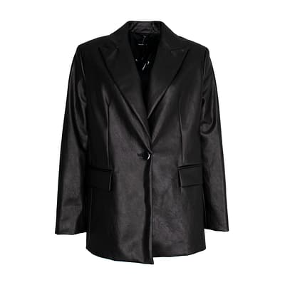 Pennyblack • zwarte faux leather blazer