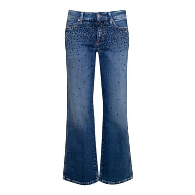 Cambio • blauw Francesca jeans steentjes