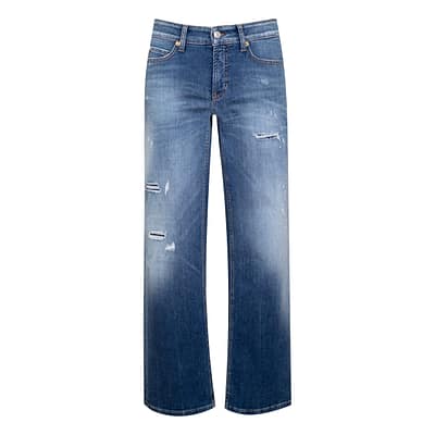 Cambio • blauwe Paris straight ancle destroyed jeans