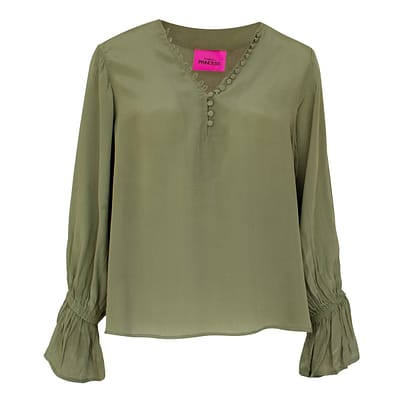 Frogbox • kaki groene blouse