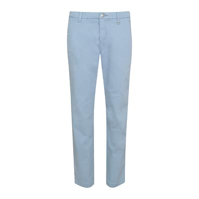 MAC • Chino turn up lichtblauw