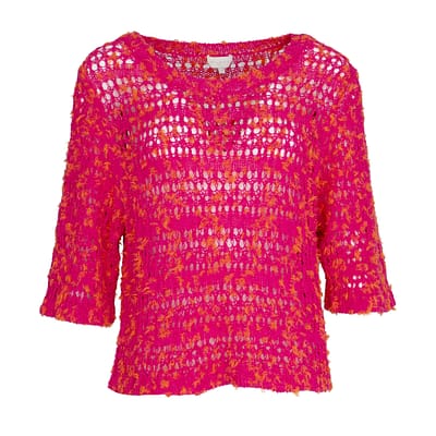 Milano Italy • roze opengewerkte trui