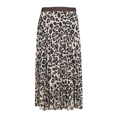 Frogbox • geplooide luipaard rok