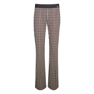 Cambio • beige Flower broek met motief