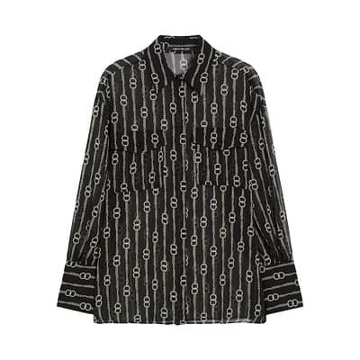 Pennyblack • zwarte blouse ketting motief