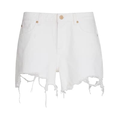 7 for all Mankind • witte denim Monroe long shorts