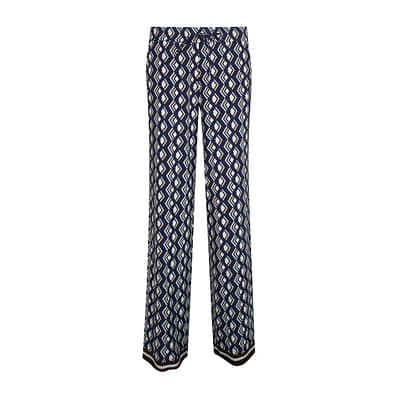 Cambio • wijde broek geo motief