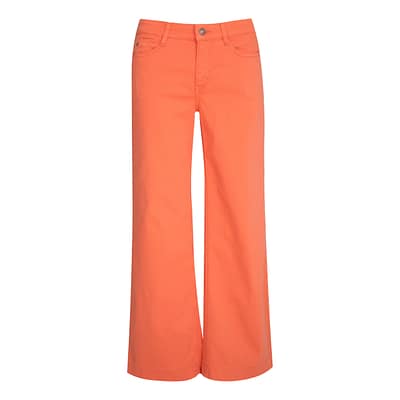 MAC • koraalrode Dream Wide cropped jeans