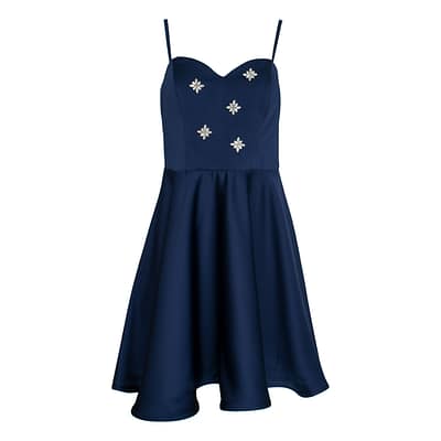 Rinascimento • donkerblauwe jurk met steentjes