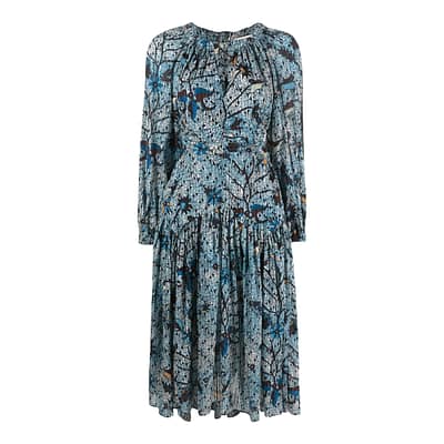 Ulla Johnson • blauwe Helia Dress cut-out