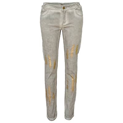 Jeff • grijze jeans met gouden strepen