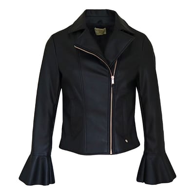 Verysimple • zwart faux leather jasje