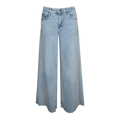 MAC • blauwe Nevada western jeans met franjes