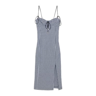 Patrizia Pepe • zwart wit geruite midi jurk