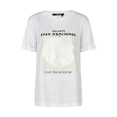 Marc Aurel • wit linnen t-shirt