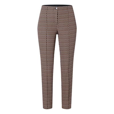MAC • Anna pantalon bruin zwart motief