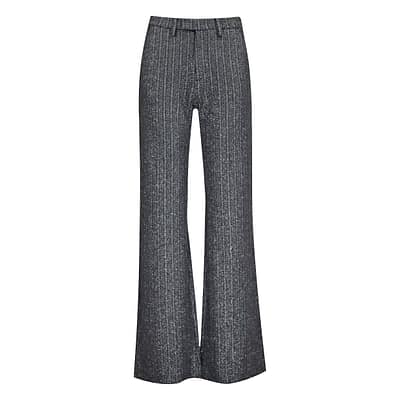 MAC • gestreepte zwart zilveren Joana pantalon