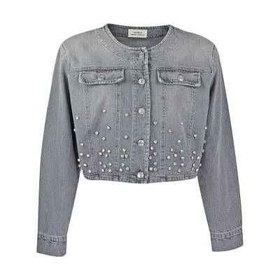Vicolo • grijs denim jasje cropped