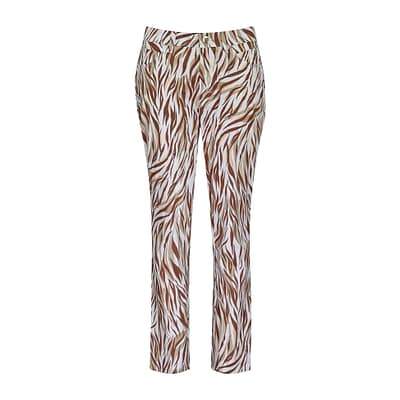 MAC • Melanie 7/8 broek bruin wit
