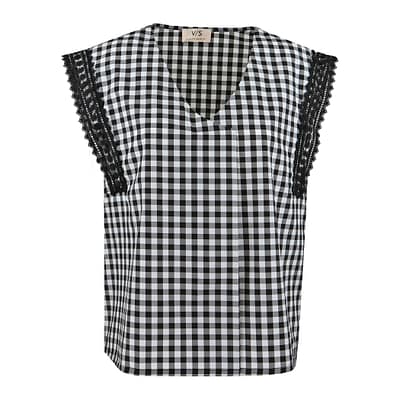 Verysimple • zwart wit geblokte top