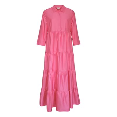 Milano Italy • roze maxi jurk