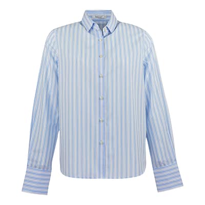 Soluzione • blauw wit gestreepte blouse