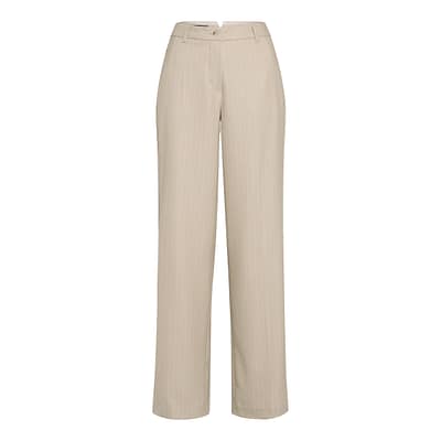 Marc Aurel • gestreepte beige pantalon
