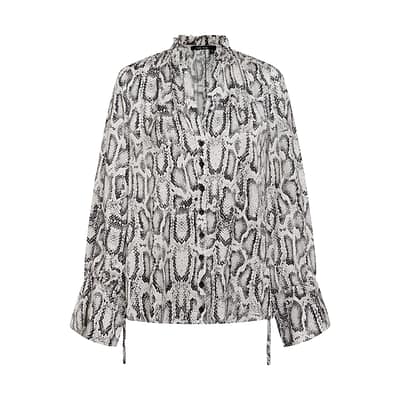 Marc Aurel • witte blouse met print