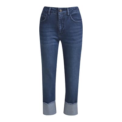 Milano Italy • blauwe jeans met omslag