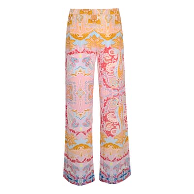 Princess goes Hollywood • roze zijden paisley broek