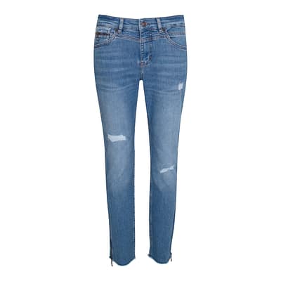 MAC • blauwe Rich Slim Chic jeans destroy