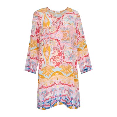 Princess goes Hollywood • roze zijden paisley jurk