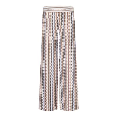 Cambio • wijde broek Allison zigzag motief