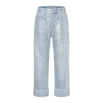 MAC • Baggy straight shine jeans