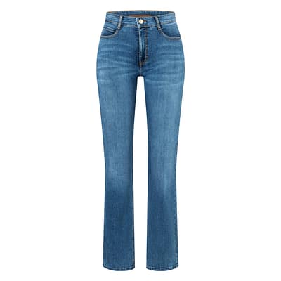 MAC • blauwe Boot fringe jeans