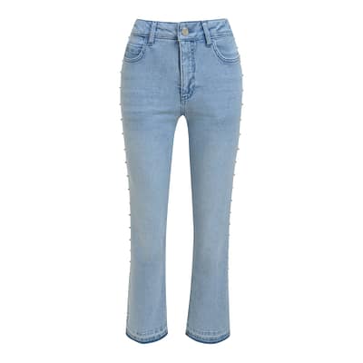 Milano Italy • lichtblauwe jeans met studs