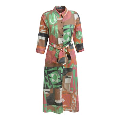 Milano Italy • lange kleurrijke blouse jurk